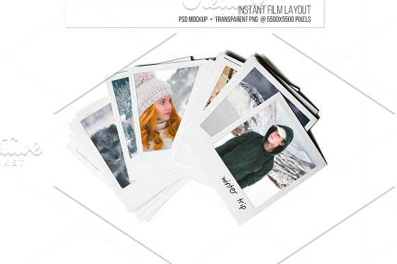 Vintage film mockup. Instant film. in Mockup Templates - product preview 1