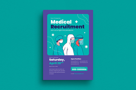 Medical Recruitment Flyer Set in Flyer Templates - product preview 1