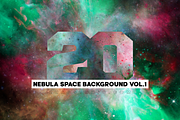 20 Nebula Space Background Vol.1