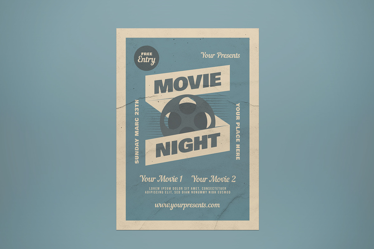 Movie Night Flyer in Flyer Templates - product preview 8