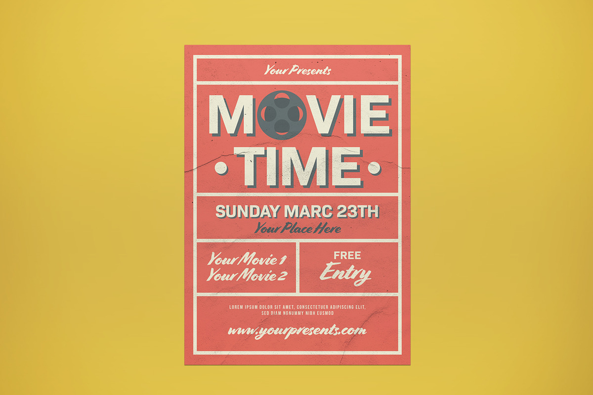 Movie Time Flyer in Flyer Templates - product preview 8