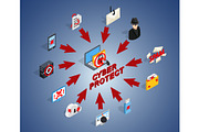 Cyber protect concept banner