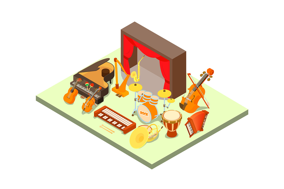 Philharmonic concept banner in Illustrations - product preview 8