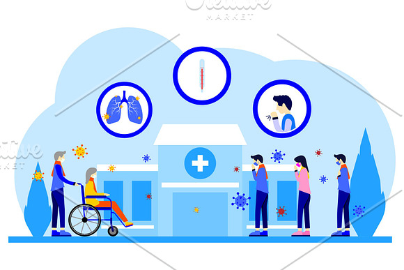Healthy, Doctor, Covid-19 Flat in Illustrations - product preview 6