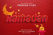 Ramadan eid 3d text style mockup