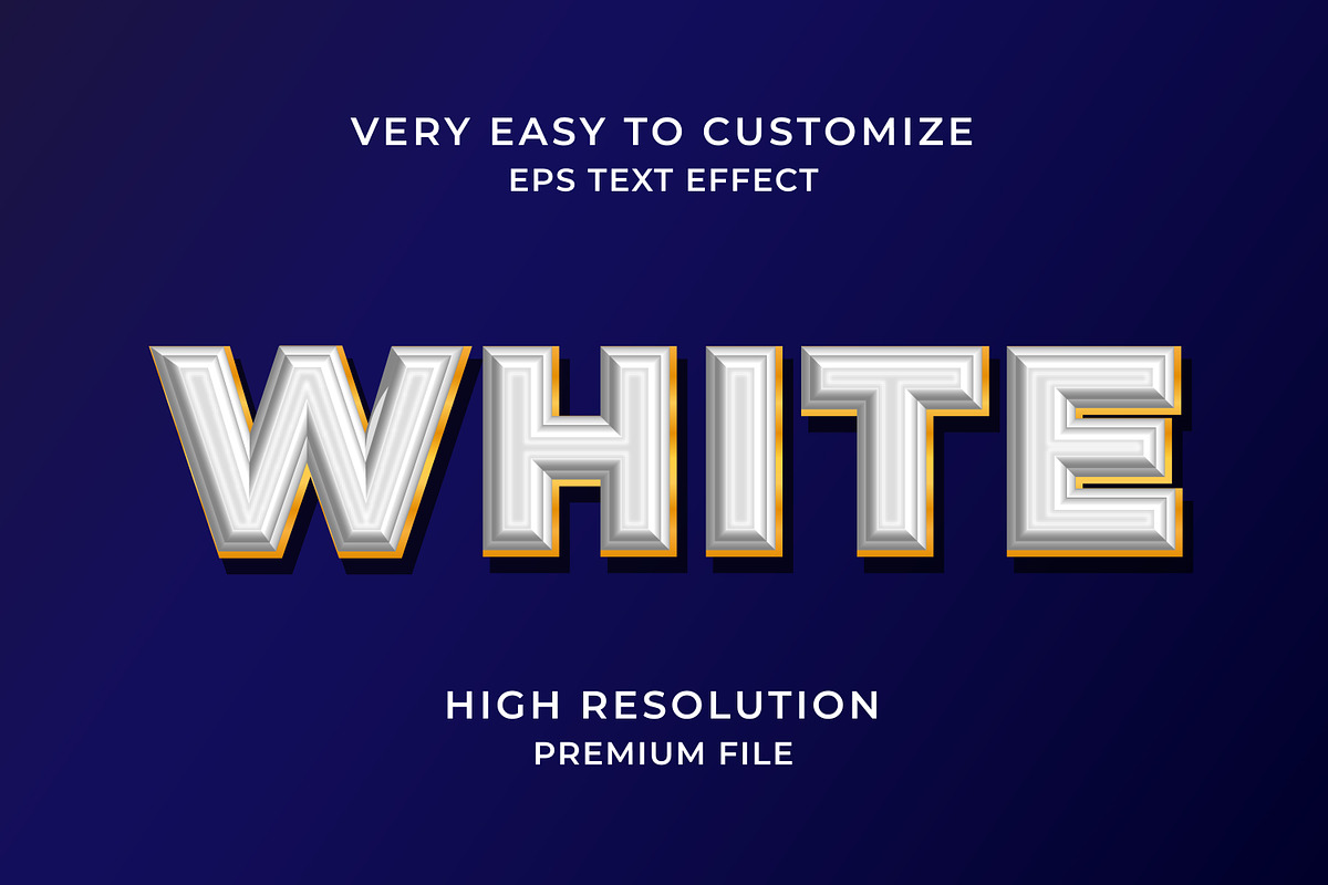 White 3d yellow text mockup in Add-Ons - product preview 8