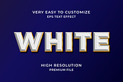 White 3d yellow text mockup