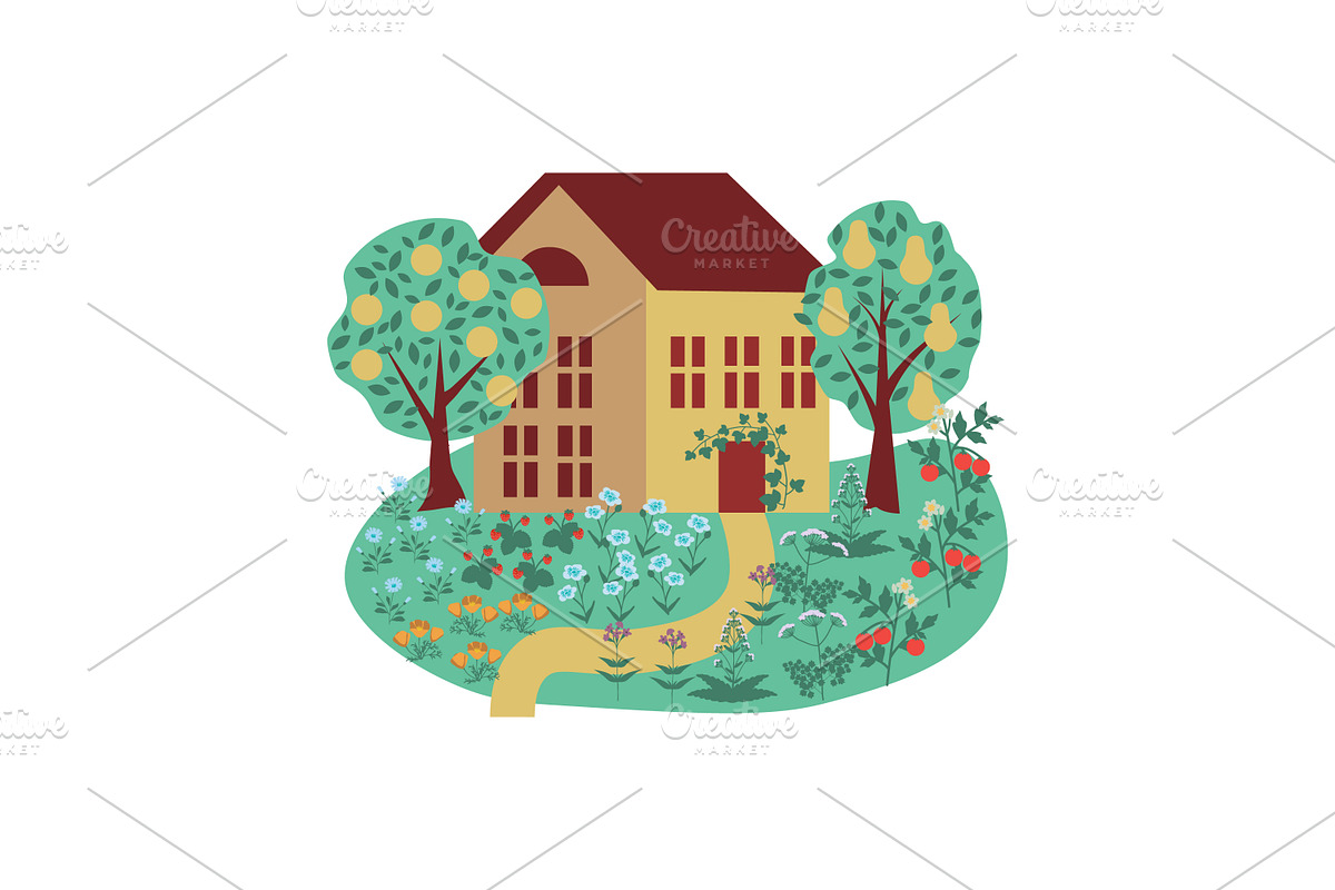 Permaculture vector illustration in Illustrations - product preview 8