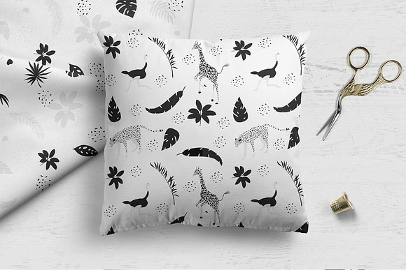 Tropical patterns & animals clipart in Patterns - product preview 9