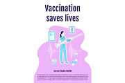 Vaccination saves lives poster