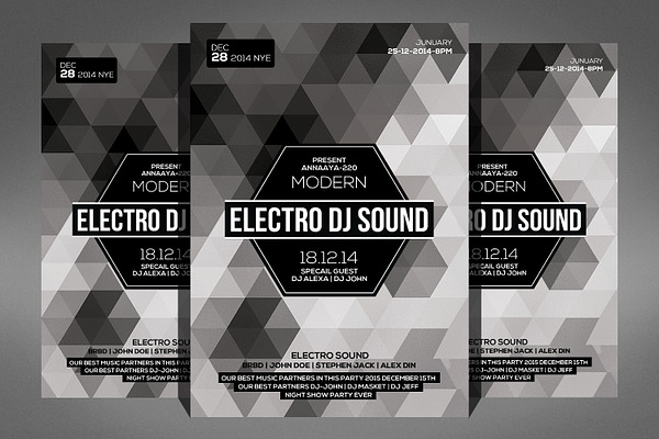Electro Color Sounds Party Flyer