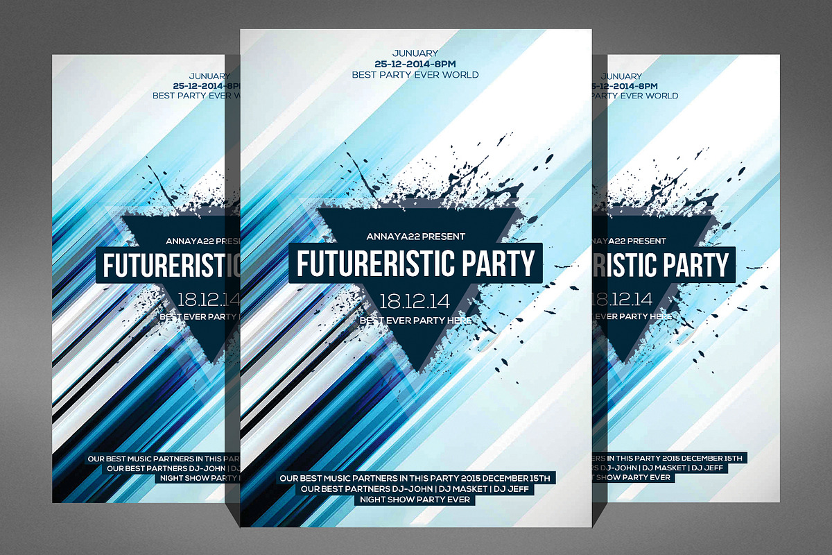 Futuristic Party Flyer in Flyer Templates - product preview 8