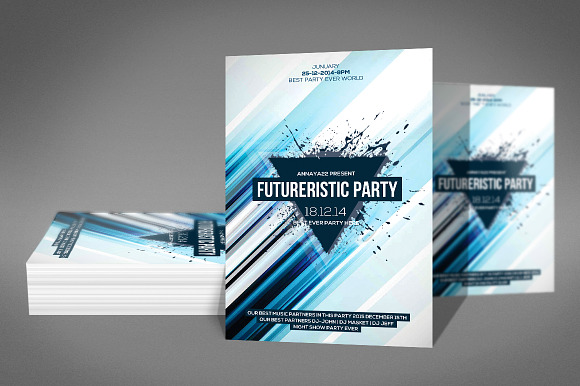 Futuristic Party Flyer in Flyer Templates - product preview 1