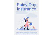 Rainy day insurance poster