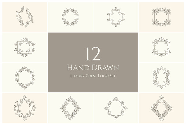 Hand Drawn Luxury Crest Logo