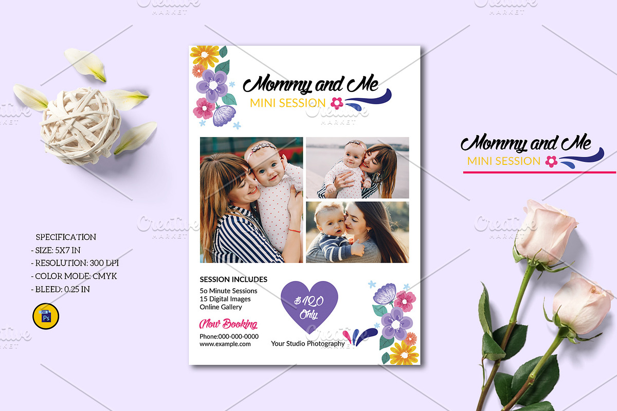 Mother's Day Mini Session - V1225 in Flyer Templates - product preview 8