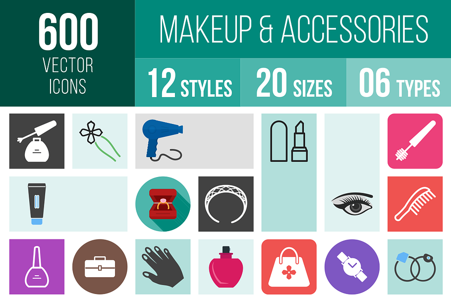 600 Makeup & Accessories Icons