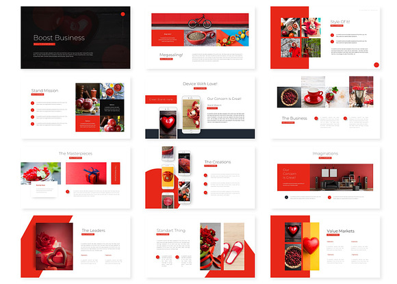 Boost Red - Keynote Template in Keynote Templates - product preview 1