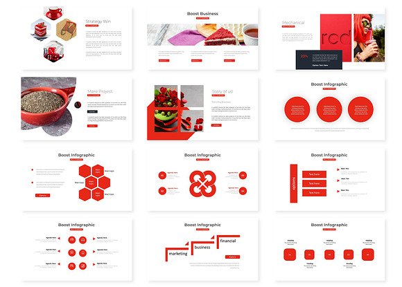 Boost Red - Keynote Template in Keynote Templates - product preview 2