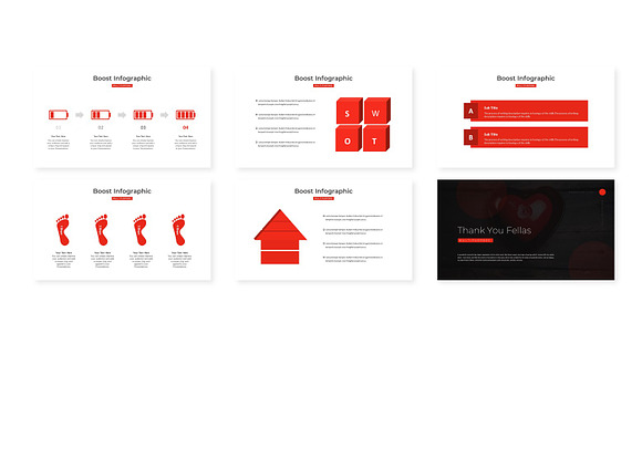 Boost Red - Keynote Template in Keynote Templates - product preview 3
