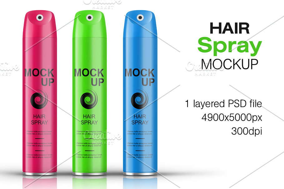 Hair Spray Bottle Mockup Vol. 5 in Product Mockups - product preview 8