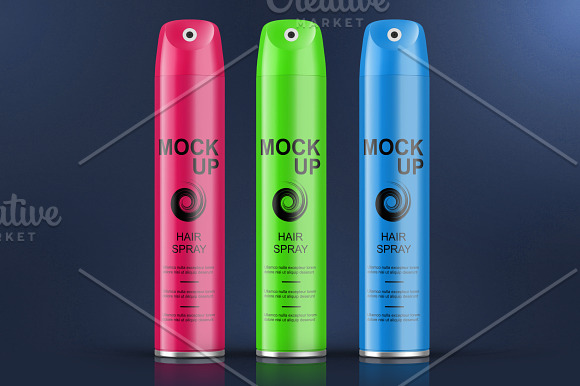Hair Spray Bottle Mockup Vol. 5 in Product Mockups - product preview 1