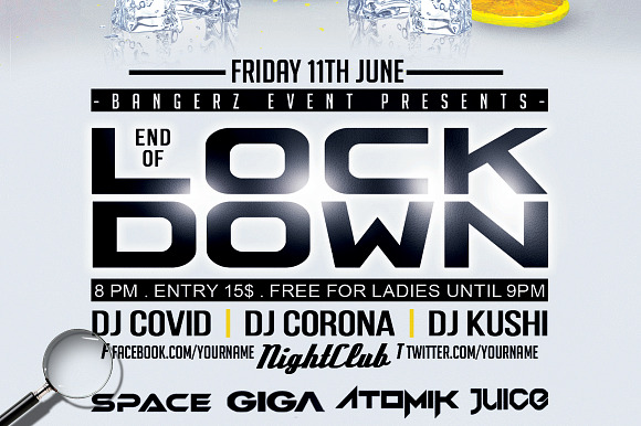 End of Lockdown | Party Flyer in Flyer Templates - product preview 5