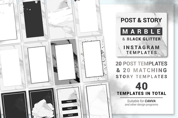 Marble Insta Post & Story Templates
