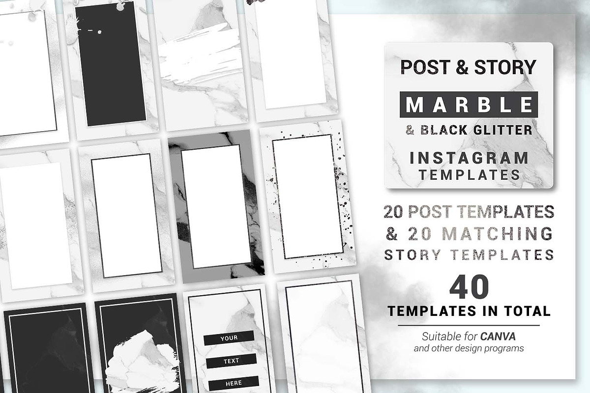 Marble Insta Post & Story Templates in Instagram Templates - product preview 8