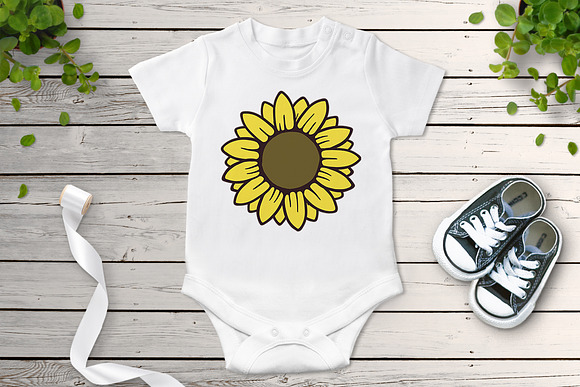 Sunflower SVG, Sunflower Monogram. in Illustrations - product preview 3