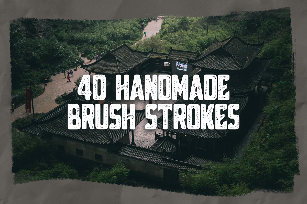 40 Hand Painted Brush Strokes in Textures - product preview 8