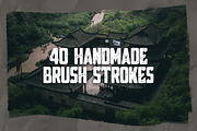 40 Hand Painted Brush Strokes