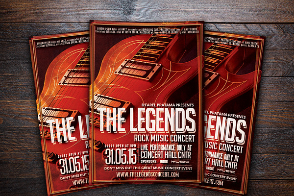 The Legends Music Concert Flyer