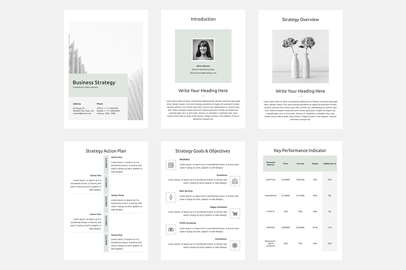 A4 Business Strategy PowerPoint in PowerPoint Templates - product preview 1