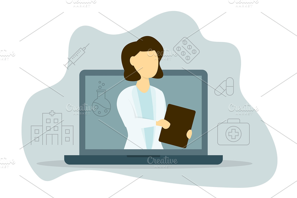 Medical consultant advice online in Illustrations - product preview 8