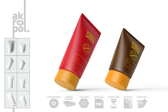 Cosmetic Tubes Mockup in Product Mockups - product preview 2