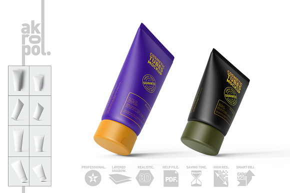 Cosmetic Tubes Mockup in Product Mockups - product preview 4
