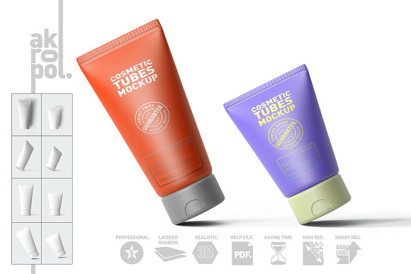 Cosmetic Tubes Mockup in Product Mockups - product preview 5