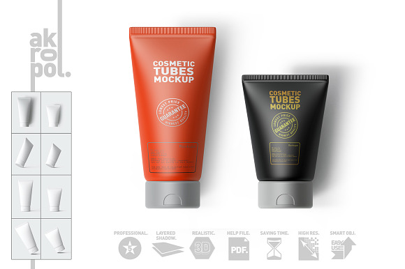 Cosmetic Tubes Mockup in Product Mockups - product preview 6