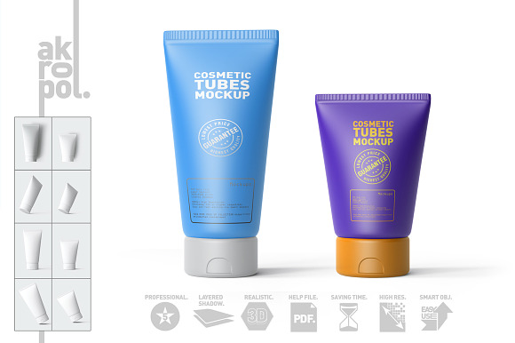 Cosmetic Tubes Mockup in Product Mockups - product preview 7