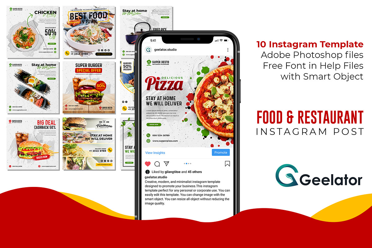 Food & Restaurant Instagram Post in Instagram Templates - product preview 8
