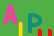 English alphabet letters ALPH vector