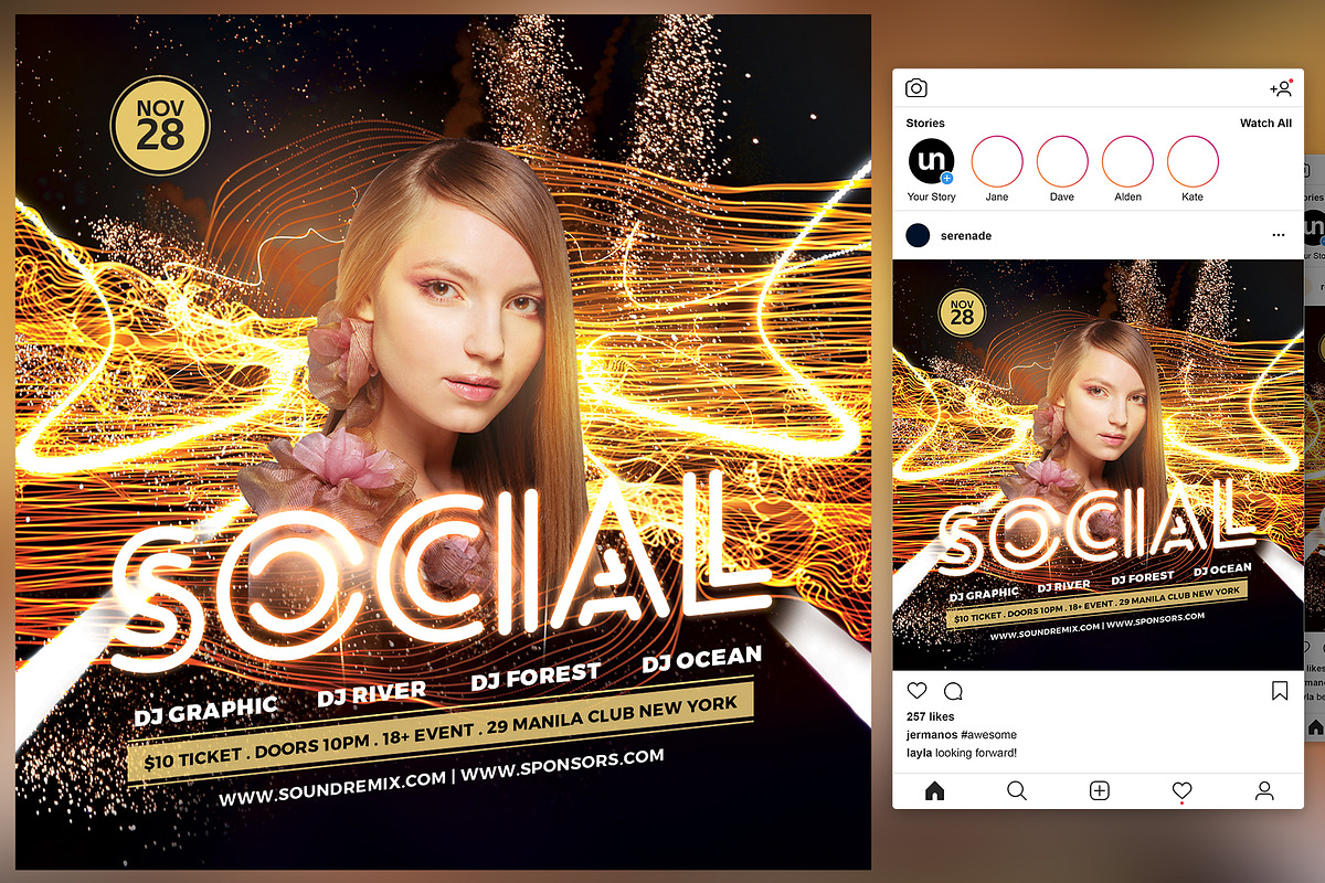 Social Flyer in Flyer Templates - product preview 8