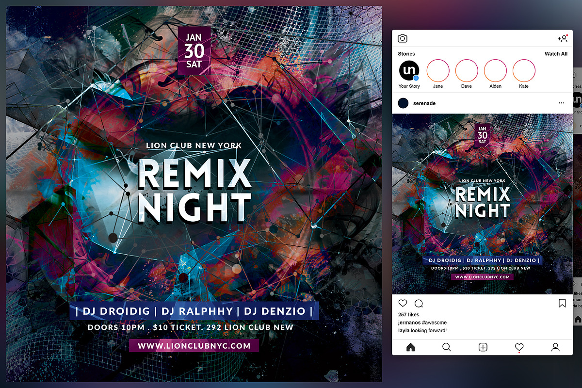 Remix Night Flyer in Flyer Templates - product preview 8