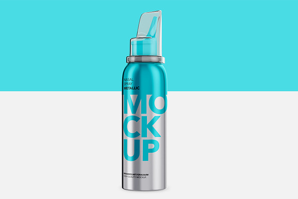Nasal Spray Metallic Bottle - Mockup in Mockup Templates - product preview 1