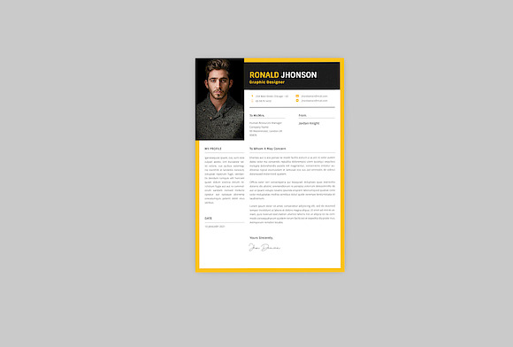 Ronald Graphic Resume Designer in Resume Templates - product preview 1