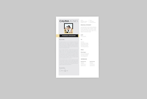 Calina Photo Resume Designer in Resume Templates - product preview 1