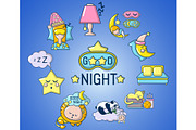 Good night concept banner