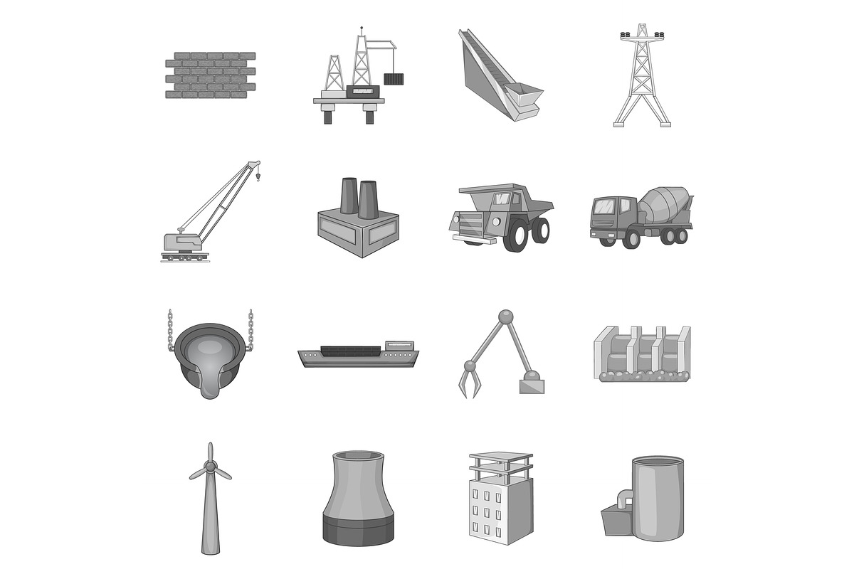 Industrial engineering icons set in Illustrations - product preview 8