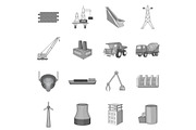Industrial engineering icons set